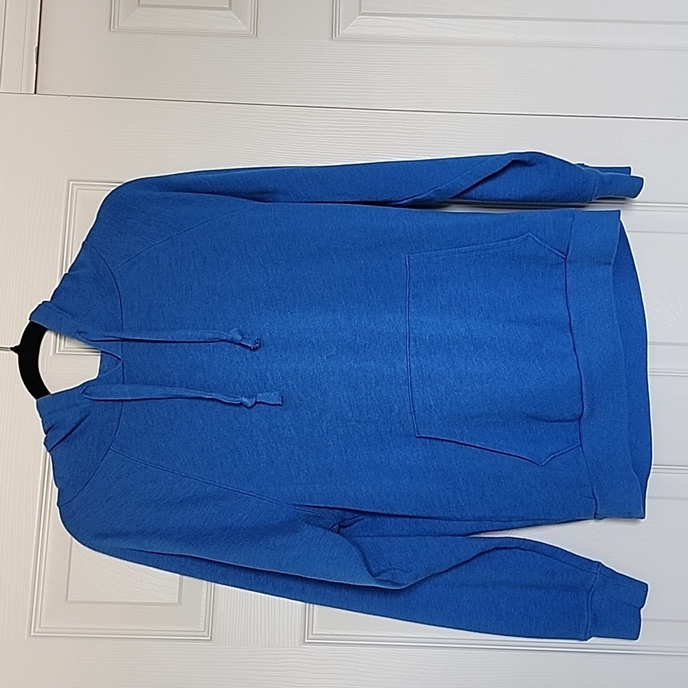 Blue hooded sweatshirt